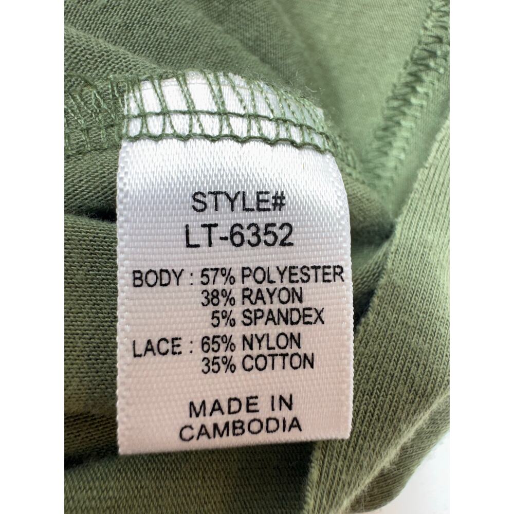 Y2K Boho Babydoll Tiered Mini Dress Green Sz Large Strappy Juniors Coquette - Picture 4 of 11